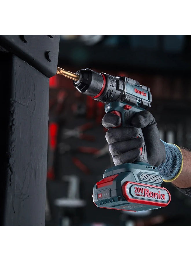 RONIX Cordless Impact Drill  (Brushless)  20V,  13m-60N.m #8670 - Image 5